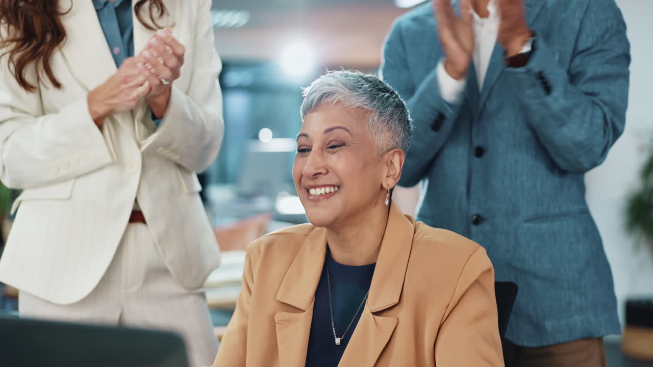 Business team celebrating success in the office