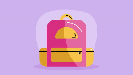 school bag equipment supply animation