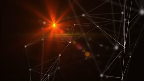 animación de la red de conexiones y procesamiento de datos
