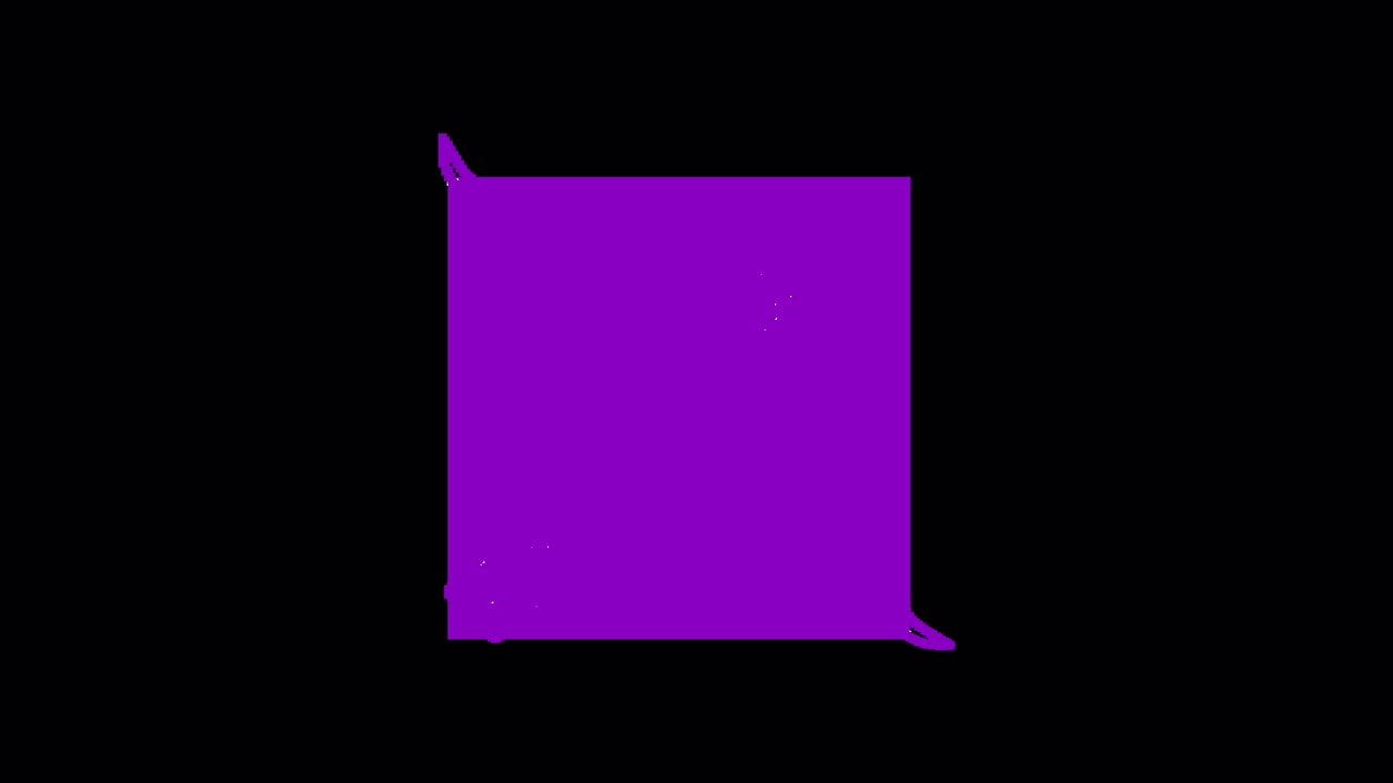 Animated Purple Rectangle Appearing and Fading on Black Background