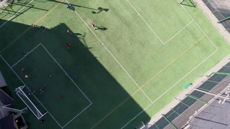 aerial images of a football training