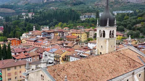 aerial view of city of arco, lake garda, lago di garda, trentino, italy, europe