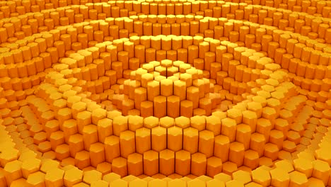 los hexágonos forman una onda