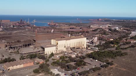 vista aérea de la fábrica de acero whyalla de la alianza gfg en el sur de australia