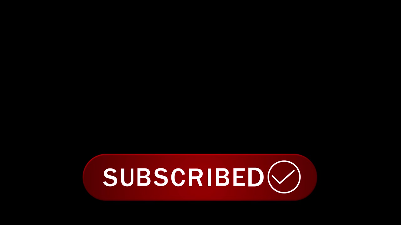 Large red subscribed button appears clicking hand beneath outros subscriber confirmation social