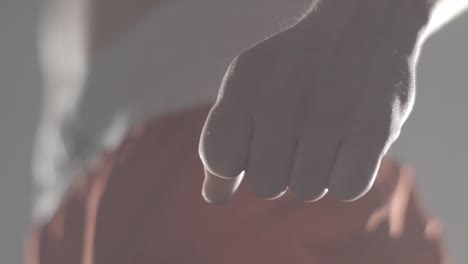 person's fist close up