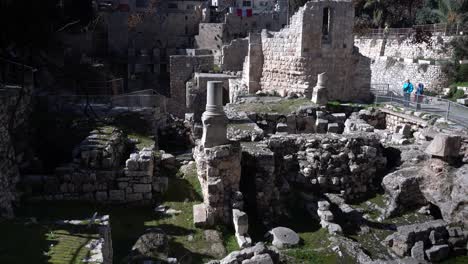 estanque de bethesda en israel sitio de sanación bíblica plano general