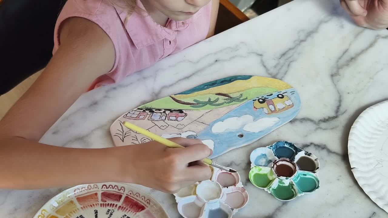 세라 판에 어린이 그림