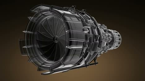 rotate jet engine turbine