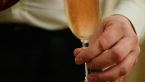 pouring rose champagne