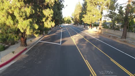 bright street with car on it