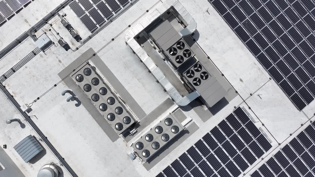 Rooftop view of an industrial building