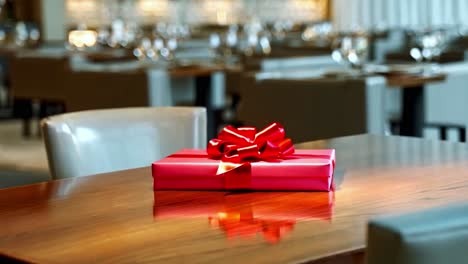 gift on a table