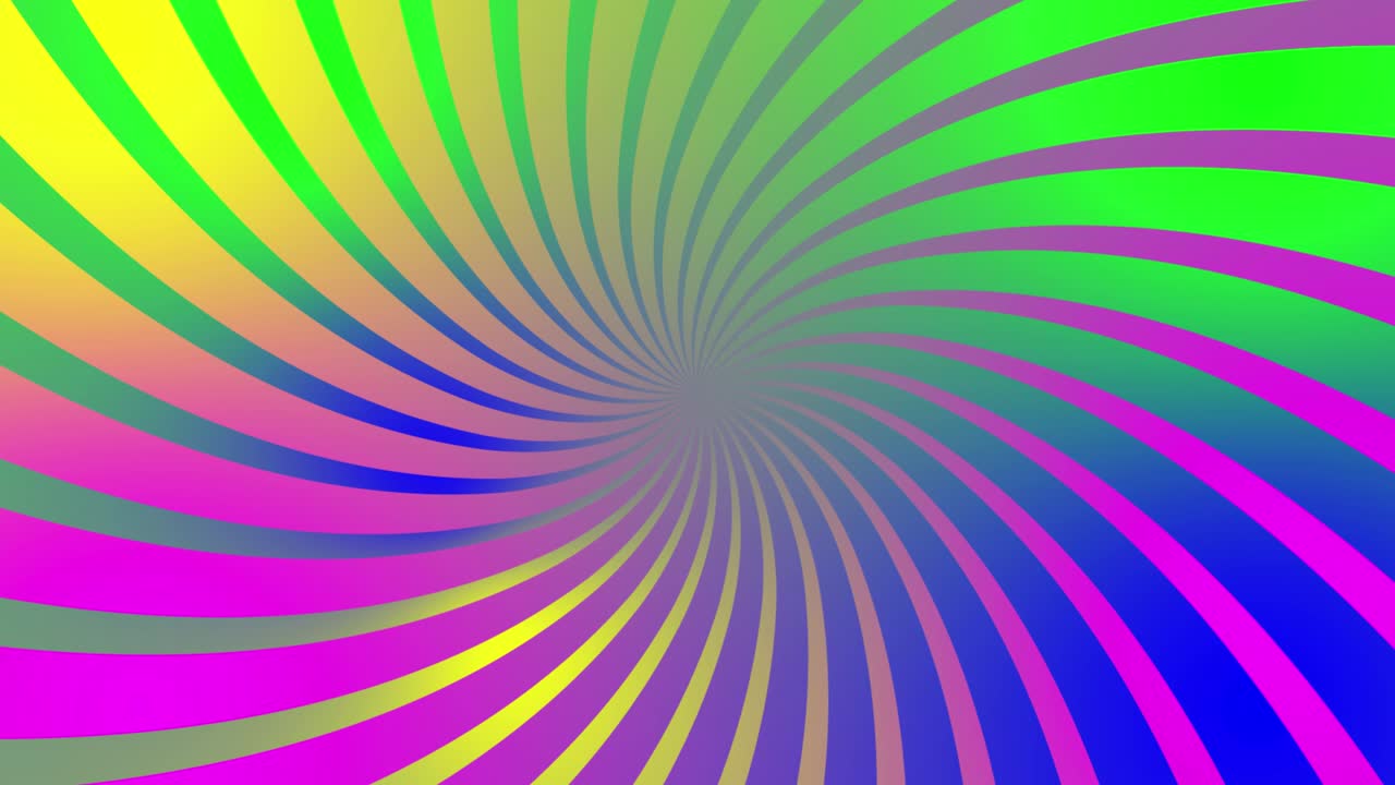 un salvador de pantalla animado en bucle sin problemas. un patrón abstracto colorido aumenta desde el centro de la pantalla. transiciones de color aleatorias.