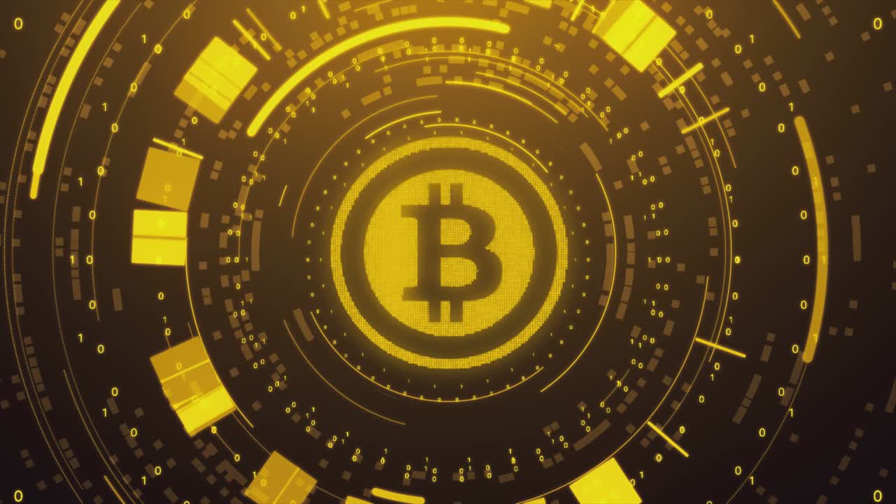 bucle de concepto de fondo de bitcoin