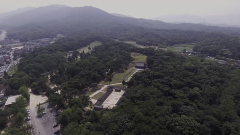 hongreung, king's grave of chosun dynasty, namyangju, summer, arieal view, object of interest