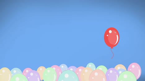 Multiple-balloons-against-blue-background