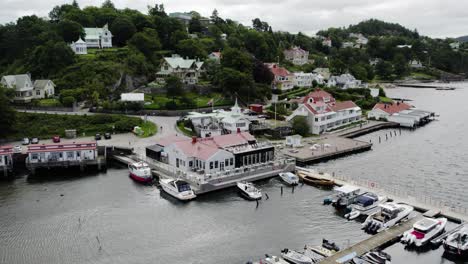 ljungskile sailing club and marina in bohuslan, sweden, aerial