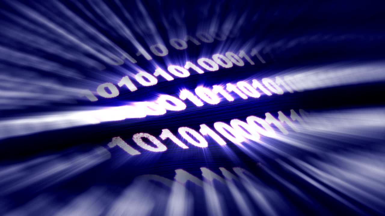Binary Code Numbers, Rendering, Animation Background, Loop