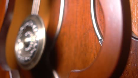 close-up of a vintage pendulum clock