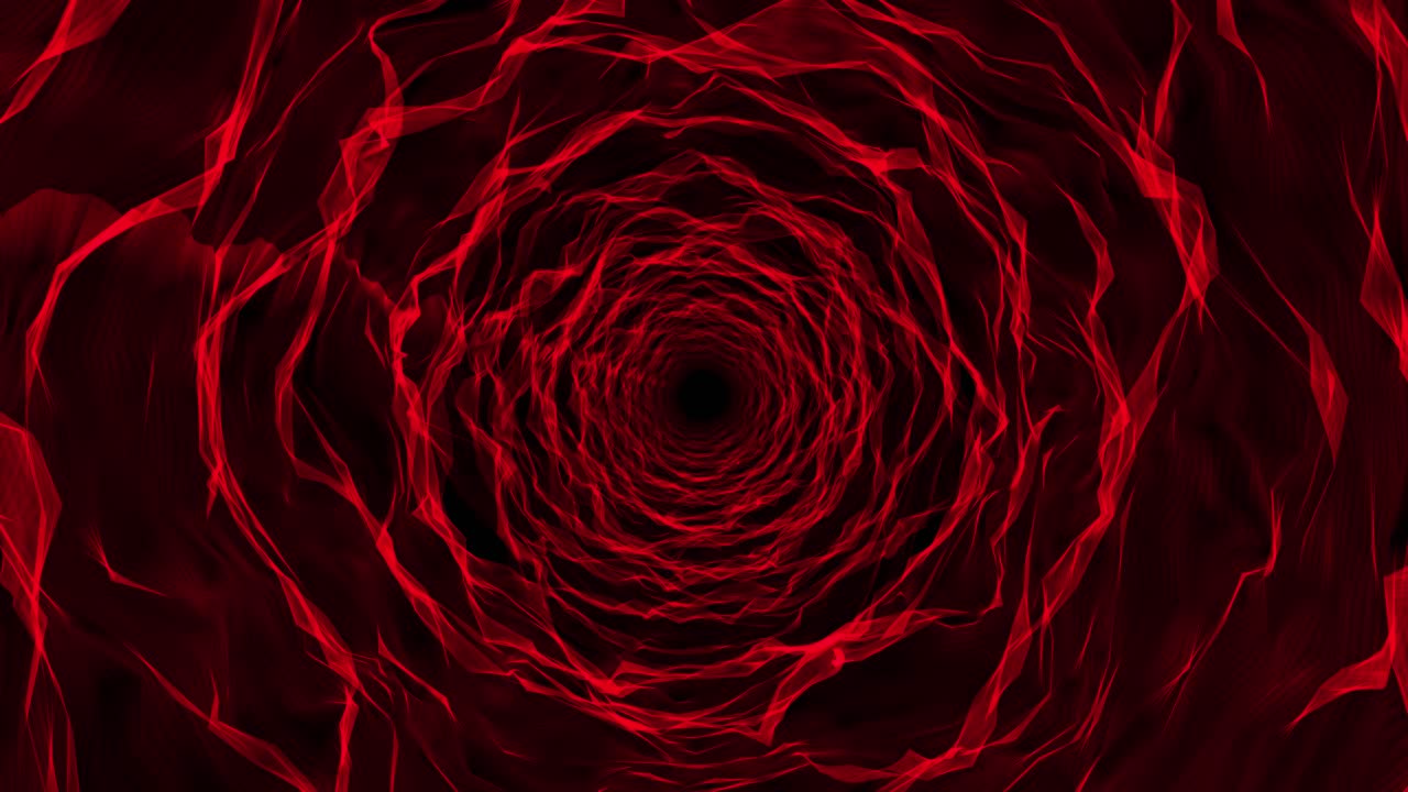 красная низкополигональная органическая волнистая геометрическая форма туннельная анимация