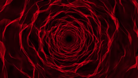 Red-Low-Poly-Organic-Wavy-Geometric-Shape-Tunnel-Animation