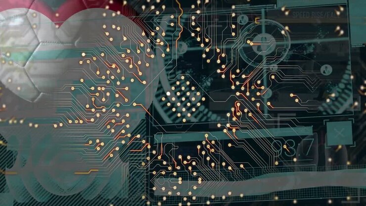 Animation of ball and heart over data processing