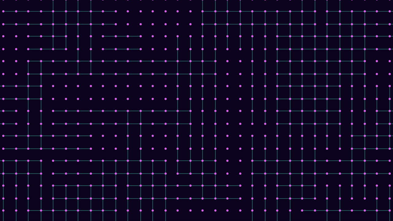 узор из разноцветных точек с соединенными линиями