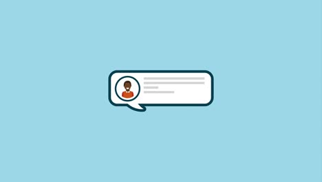 mensaje de chat animación digital hd