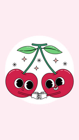 cute cartoon cherries