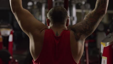 man working out at the gym