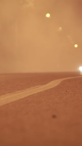 Foggy Highway at Night