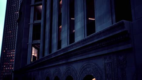 modern city building at night