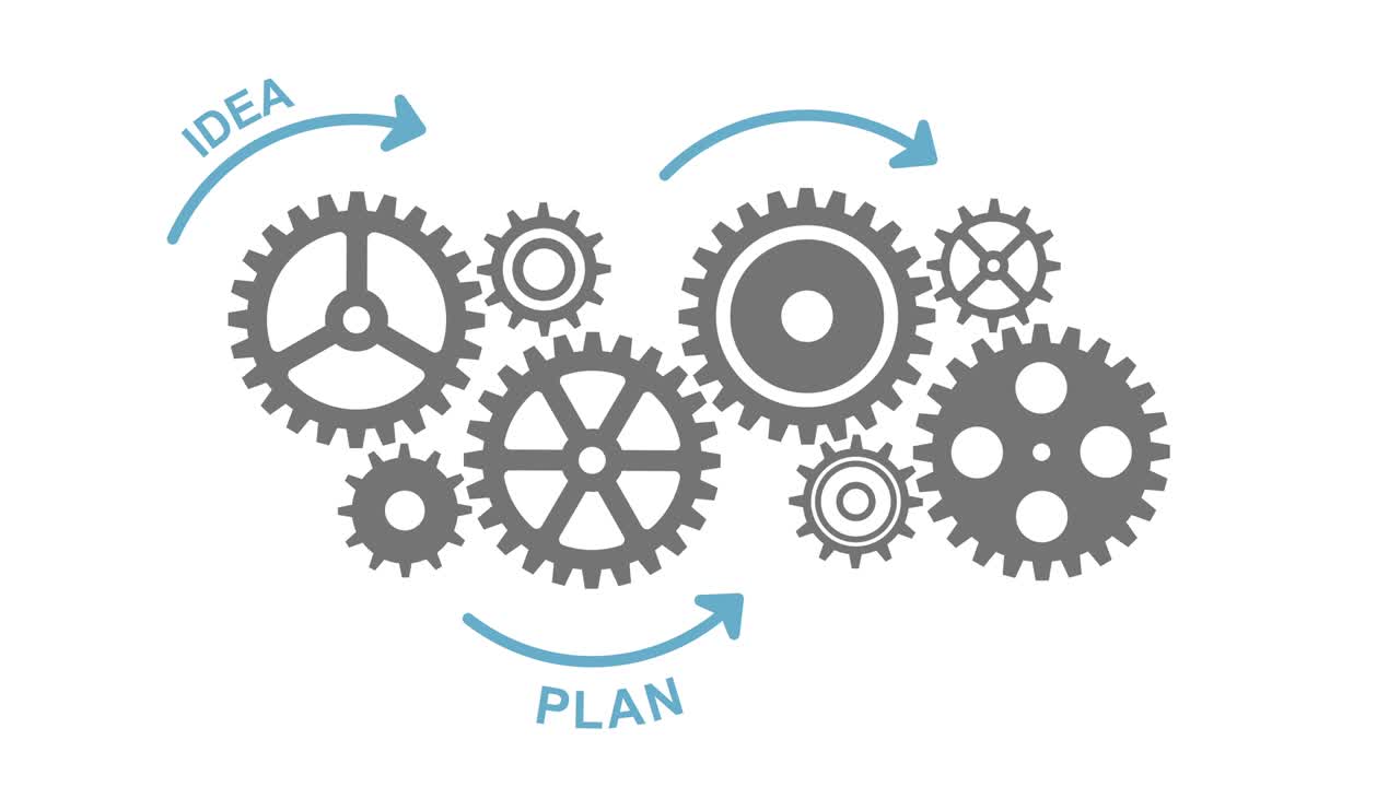 Business gears and success concept.