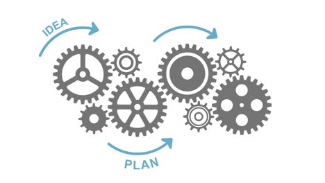 Business gears and success concept.