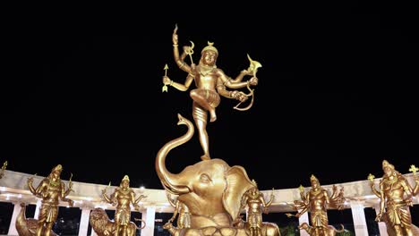 idols of hindu holy god at outdoor at night from different angle video is taken at mahakaleshwar mahakal temple corridor ujjain madhya pradesh india