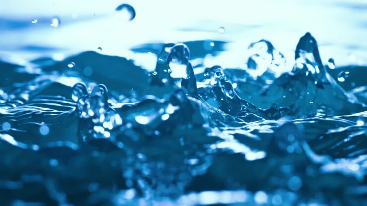 Splash d'acqua da vicino