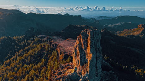 stunning aerial view of mountainous landscape in gran canaria, spain
