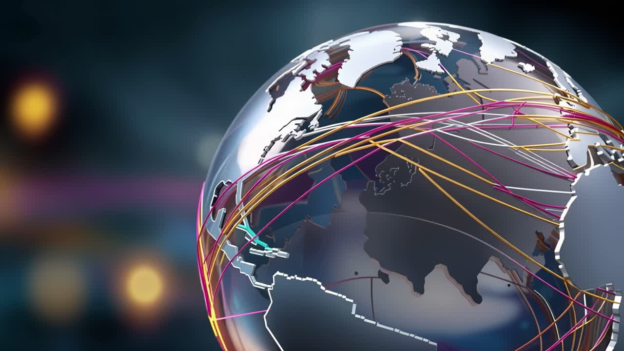 Abstract Global Network Connections Around a Spinning Earth