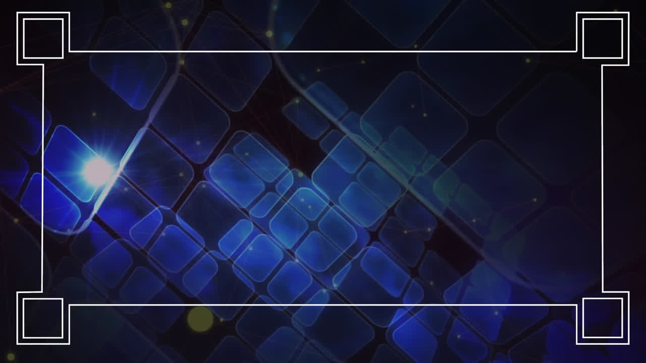 디지털 사각형 위에  ⁇  프레임의 애니메이션