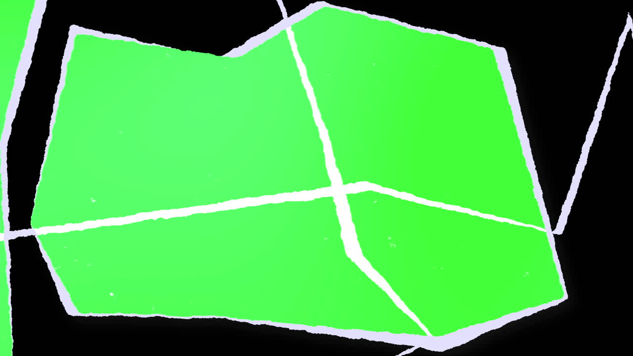Torn Paper Green Screen Transition with Black Background