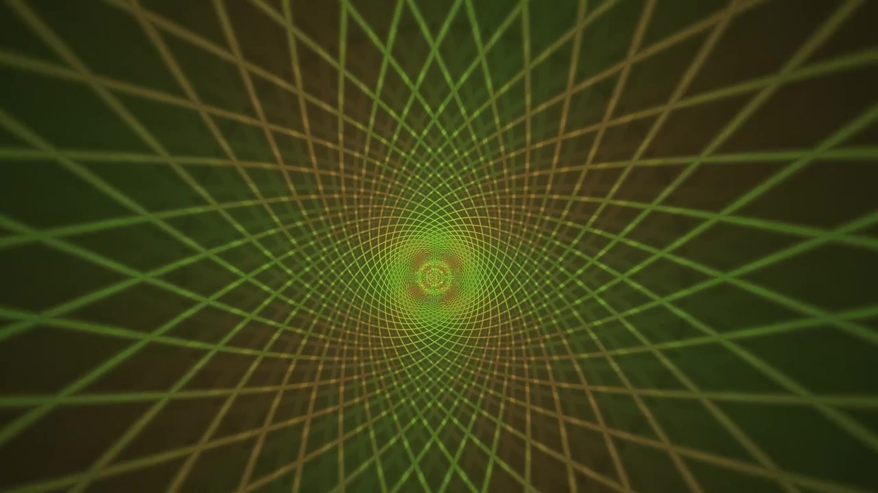 Eloisa vihreä ja keltainen geometrinen ruudukkosunneli-animaatio