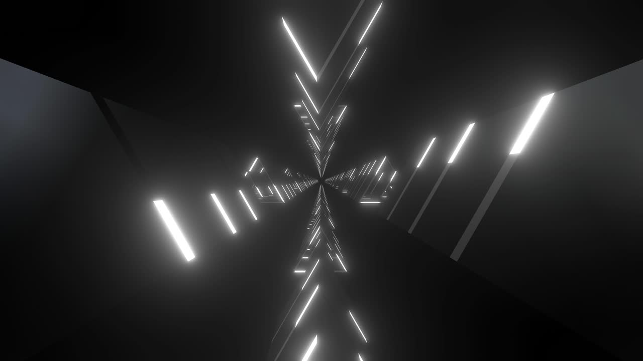 túnel de triángulo brillante abstracto