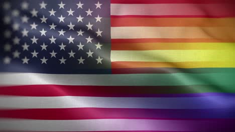 lgbt united states flag loop background 4k