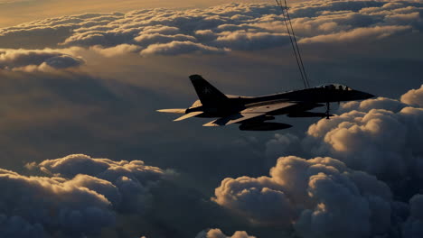 military aircraft in aerial refueling