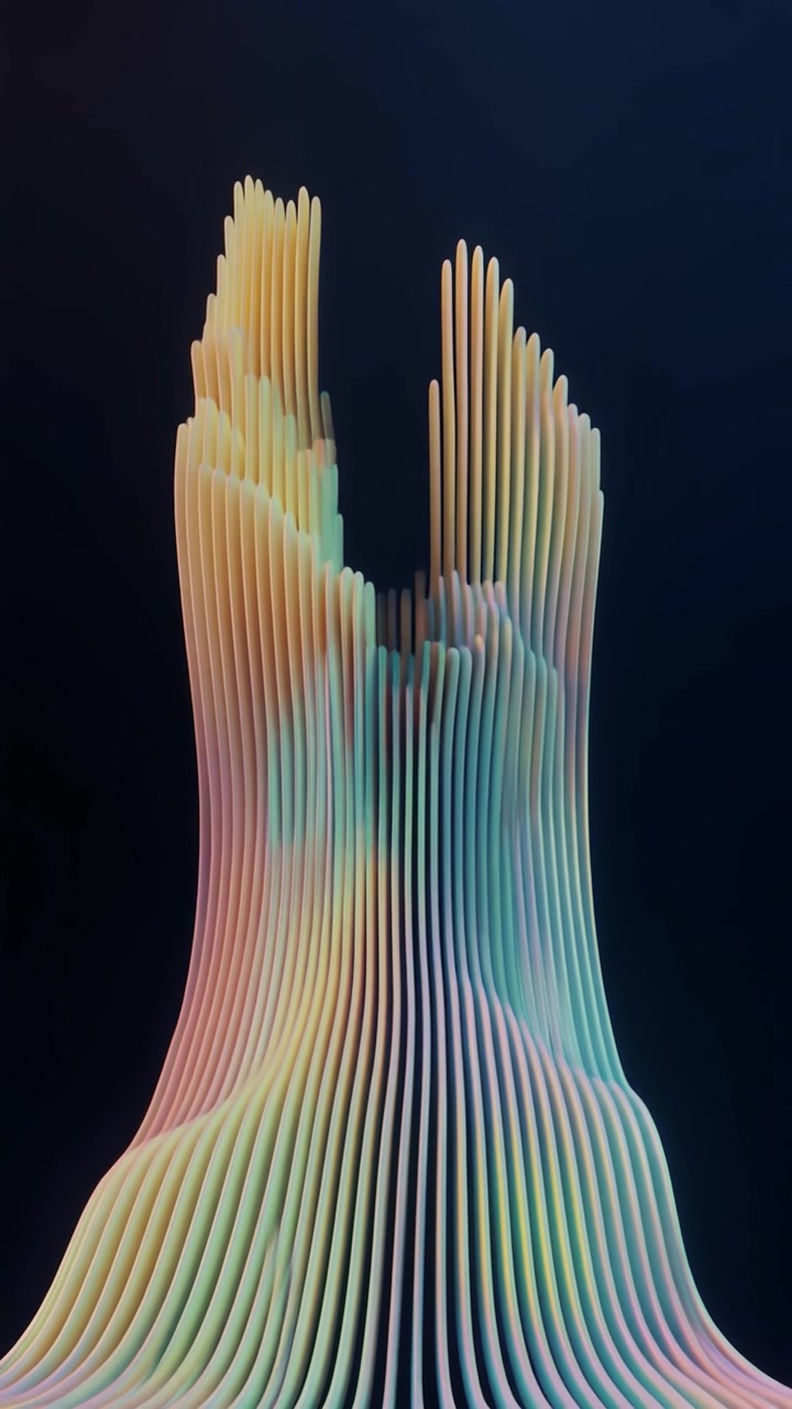 Dynamic Abstract 3D Animation of Flowing Pastel Lines