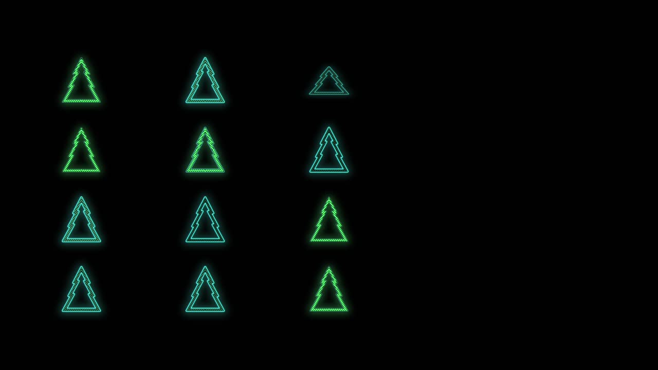 patrón de árboles de navidad en degradado negro 2