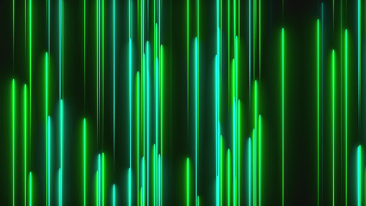 molte linee di illuminazione al neon verticali, sfondo generato da computer astratto, rendering 3d