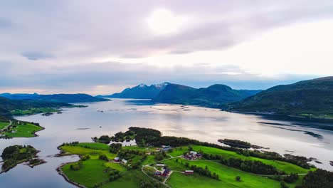 aerial footage beautiful nature norway.