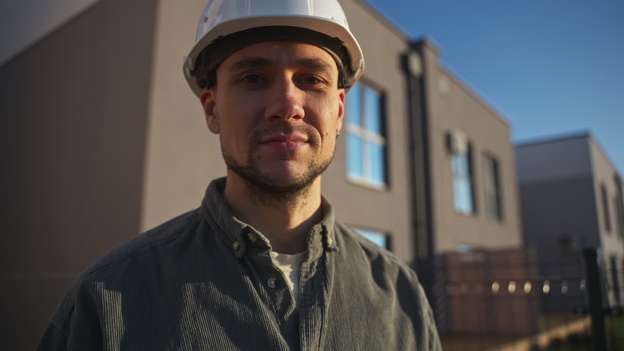 Retrato de un trabajador de la construcción